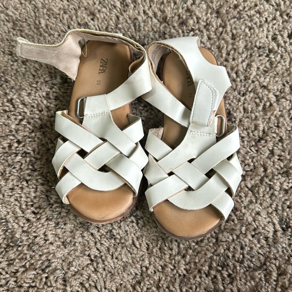 Zara Kids White Sandals